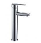 Single Handle Deck Mounted Brass Bathroom Tap Chrome Plated For Above Counter