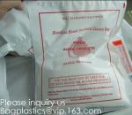 Blood Transport Bags, First Aid Bag Pac Pre-Printed Poly Bags For Disposing