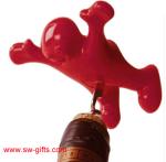 New Kitchen Bar Red Fun Happy Man Wine Beer Soda Bottle Novelty Opener Stopper