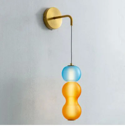 Scandinavian glass pendant lights Minimal colorful lampshade bedside lamp(WH-AP-582)
