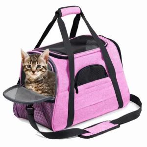 China Oxford Nylon Pets Travel Bags With Safety Inner Leash wholesale