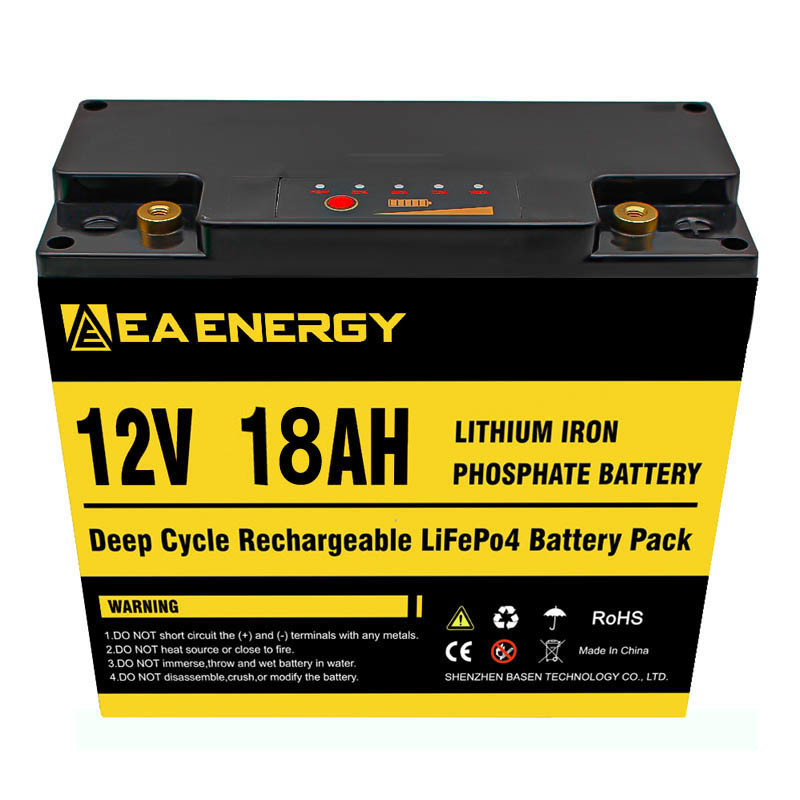 12V 18Ah 5000+ Deep Cycle LiFePO4 Battery With Built In 20A BMS