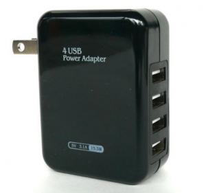 China 4 Port 3.1A USB Wall Charger AC power adapter 15w For iPhone Samsung iPod wholesale