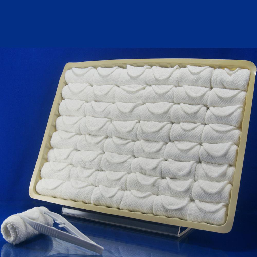 wholesale Soft cotton disposable airline hot towel for restaurant