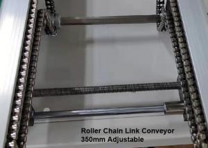 China Length 3m 4m Roller Chain Conveyor Adjustable By Hand Crank on sale