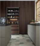 Waterproof Fireproof Advantage in Modern Style Veneer Wood Kitchen Cabinet and