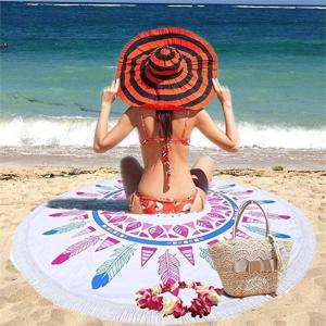 China Camping Rug, Beach Blanket Silky Soft 85&quot;x72&quot; Boho Sand Proof Beach Blanket Sand Proof Mat with Corner Pockets wholesale
