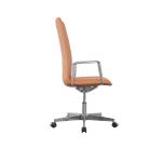 60MM Wheel Revolving Fabric Manager Chair For Back Pain Black PU Casters OEM