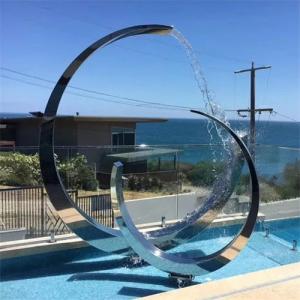 China Metal C Shape Stainless Steel High Polishing Mirror Sculptures For Fountain wholesale