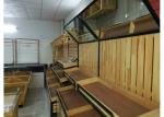 SGS Supermarket Wooden Retail Display Shelves Single - Sided Electrostatic Spray