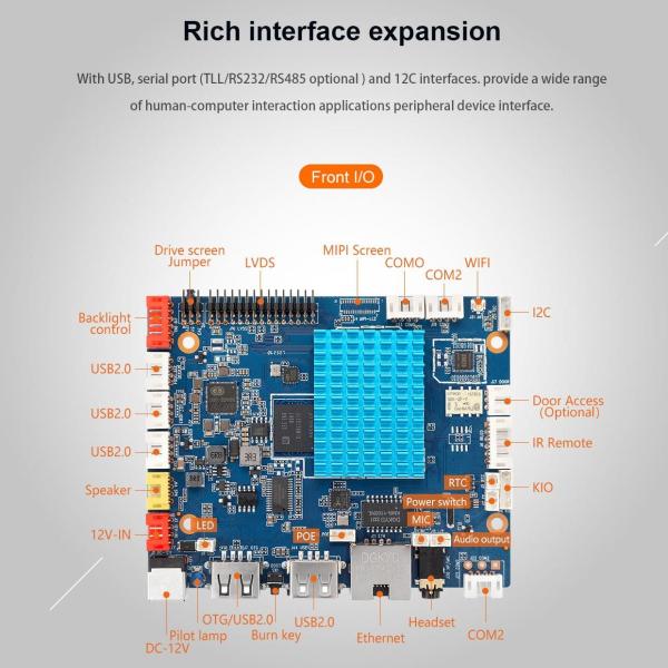 H-A133L Smart HMI Motherboard Up to 5 USB Ports 9~15V wide voltage DC power