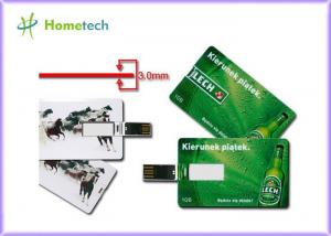 China Green 1GB Plastic Credit Card USB Storage Device For Christmas Gift wholesale