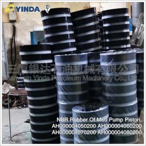 China 40Cr Mud Pump Parts Piston NBR Rubber AH000004050200 AH000004060200 Forged Steel on sale