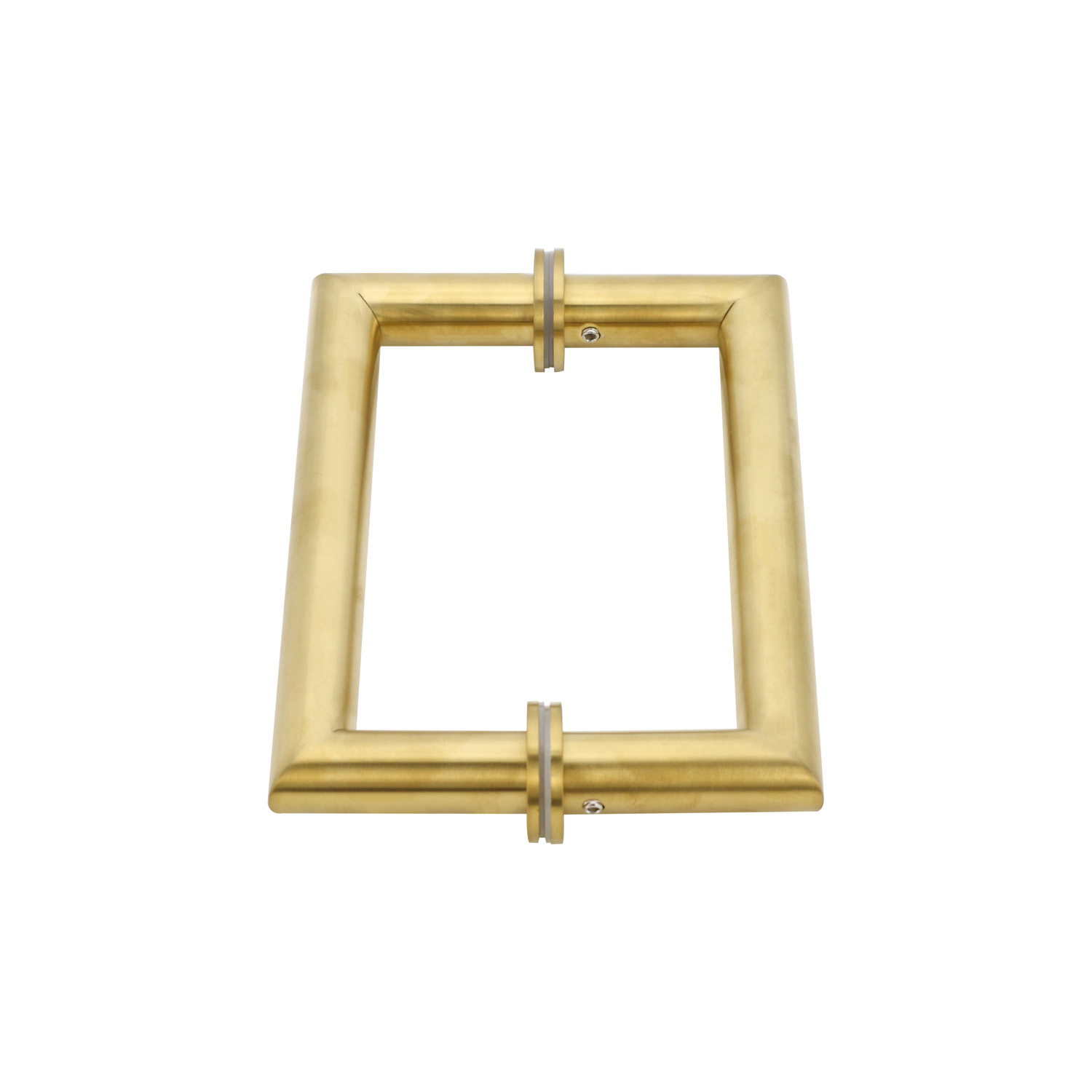 Polish Finish Long Main Entrance Door Handle with 203*203mm Rose Gold Pull Handle