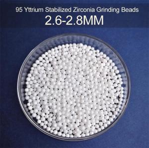 China Density 6.0g/Cm3 Zirconia Grinding Media Yttrium Stabilized 2.6-2.8mm Sphere Shape wholesale