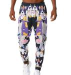 Mens Custom Logo Breathable Sublimation Jogging Pants Elastic Waistband