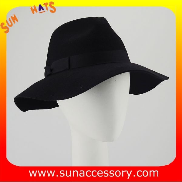 2043 Sun Accessory black wool felt winter mid brim ladies hats ,Shopping online hats and caps wholesaling