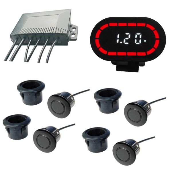 IP67 Buzzer And LED Display Option Backup Aftermarket Truck Reverse Parking Sensor