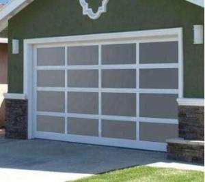 China Water Tightness Class 3 Transparent Garage Door , Glass Sectional Garage Door wholesale
