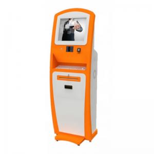 China Automatic Ticket Vending Machine Cash Credit Card Reader Kiosk Machine For Indoor on sale