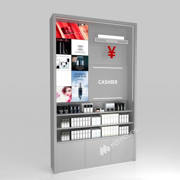 GDR09-YB03 Retail Display Counter With 80mm Soft Film Light Box And Acrylic