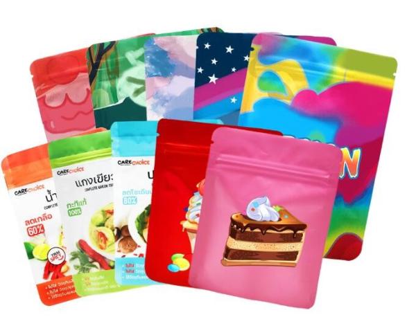 Customized Printing Heat Seal 3 Side Aluminum Foil pouches Tea Sachets Coffee