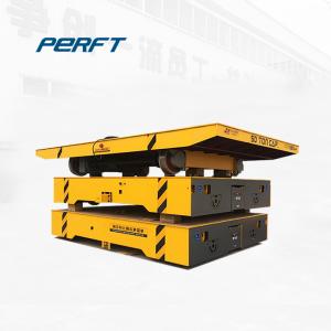 China 60 T Die Transfer Cart Heavy Duty Free Turning Battery Powered For Iron Factory wholesale