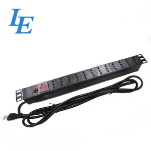 China Italy Style Rack Mount Pdu , Rated Current 16A Rack Power Strip 2M Cable Length wholesale
