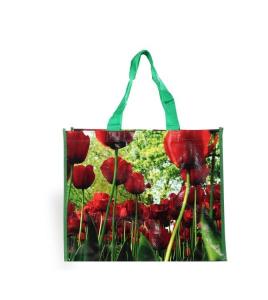 China Supermarket Reusable Recyclable Shopping Gift Promotional Laminated PP Woven Bag wholesale