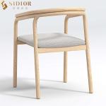 Comfortable Modern Solid Wood Dining Chairs 60cm Width Fabric Upholstery Chair
