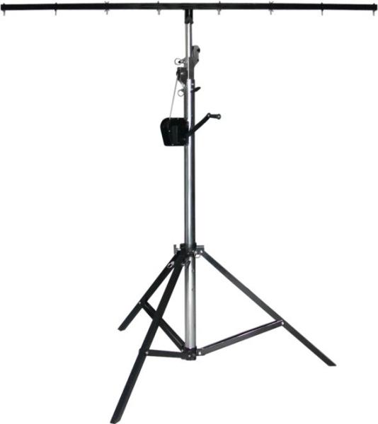 Black Color 4M Height Three Legs Outdoor Stage Truss Crank Stand / Aluminium