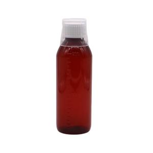 China 200cc Oval Amber Prescription Pharmacy Bottles PET Liquid Medicine for Pharmacy Storage wholesale