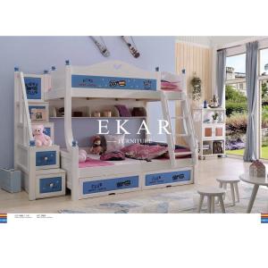 China Double-deck bed with guardrail Children Bed wholesale