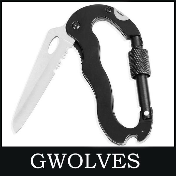 Outdoor Camping EDC Multi Tool Multifunction Pocket Carabiner Knife 30-Day Money