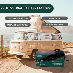 China Deep Cycle Rechargeable LFP 24v 12V Lithium Battery Pack 300ah 200ah 150ah 50ah 100ah wholesale