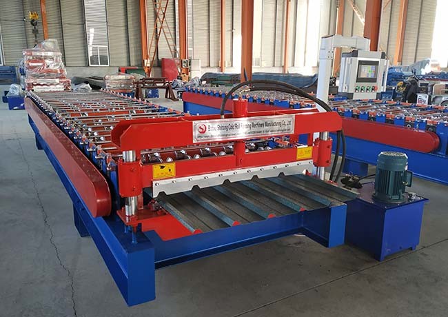 Mild Steel Sheet Metal Roll Forming Machines Main Frame 350 H Beam Chain Size 20mm