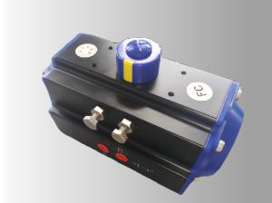 China 90 Degree Single Action Pneumatic Actuator Black Aluminum Body For Valves wholesale