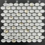Unique Round Glass Cabochon Mosaic Tile Bathroom Kitchen Moeden Decorative