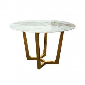 China Practical Modern Round Dining Table , Multifunctional Marble Top Side Table wholesale