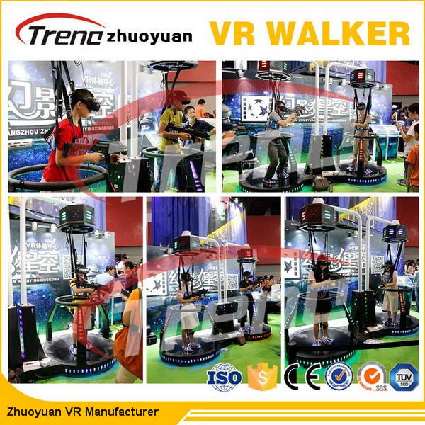 Black Virtual Reality Simulator VR Treadmill Free Shooting Games For Shopping Center