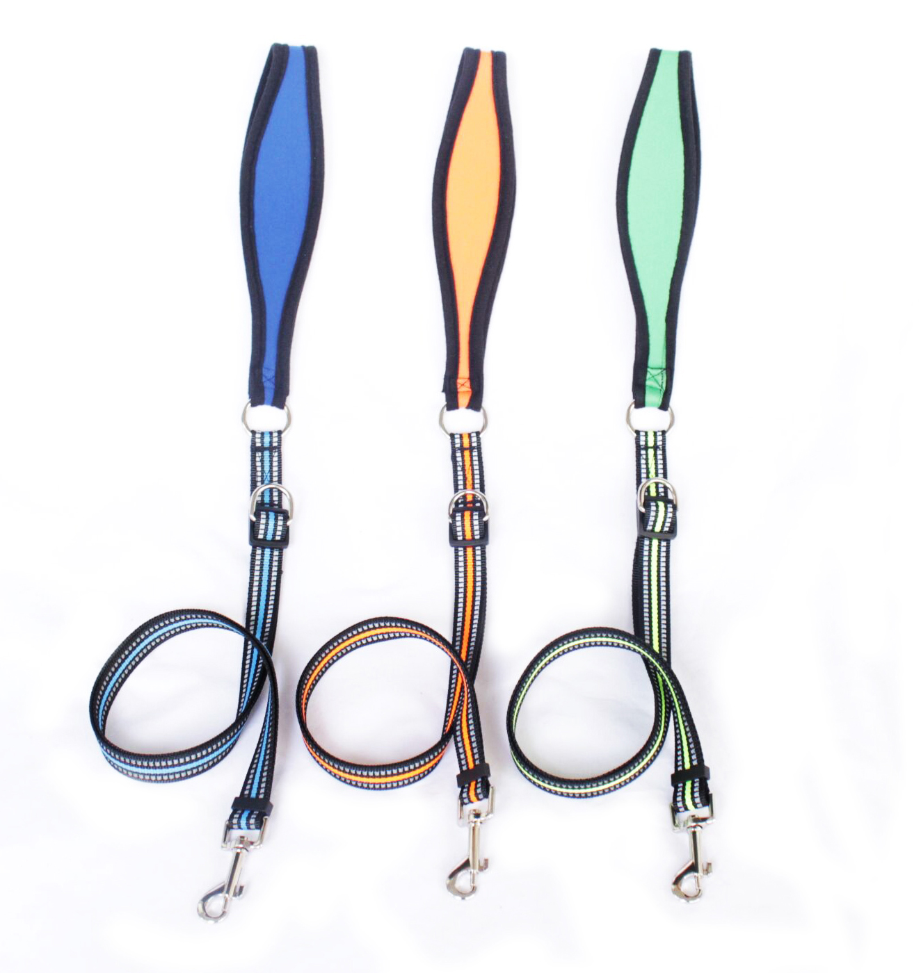 Adjustable LOGO Nylon Dog Leash . Dog Rope Lead Retractable Nylon Braided Pet Dog Leash