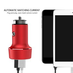 China 3.1A Dual USB CAR CHARGER with Voltage Monitoring Aluminum Alloy Multi colors to choose Automatic Matching Voltage on sale