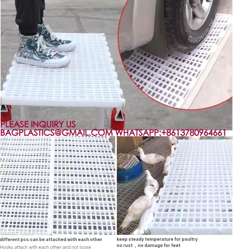 Chicken Plastic Slat Floor Poultry Farm Slatted Flooring Green color 40*27cm Rabbit Slat Floor