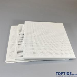 China Micro Perforated Aluminium Acoustic Ceiling Panel Metal Suspended Grid Ceiling for Office Building on sale