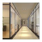 Suspended Sliding Aluminum Frame Glass Partition Wall Soundproof