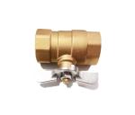 DN25 Brass Female Ball Valve With Butterfly Handle