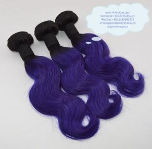 China Fashion Virgin Brazilian Hair For Black Women 100% Unprocessed 1B/Blue Body Wave Hair Extension 6A-8A Remy Hair In Stock on sale