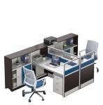 Straight Hair Office Staff Work Table And Chair Combination for Office Screen