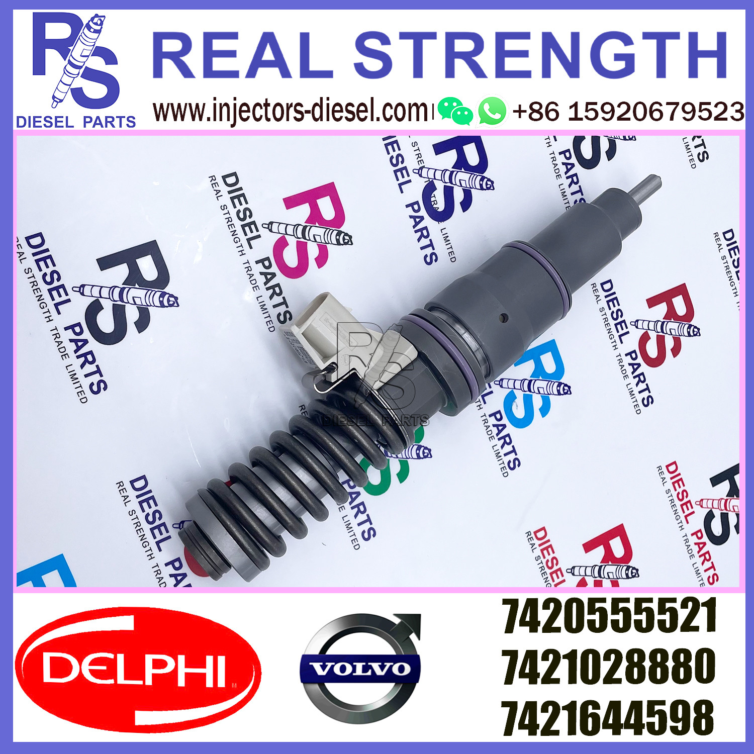 4 pin V-O-L-V Diesel Injector 85003949 7420555521 7421028880 7421644598 E3.18