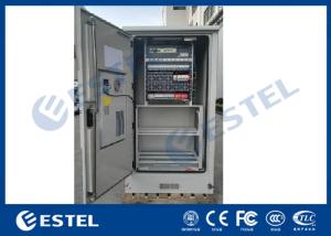 China IP55 Air Conditioner Cooling Outdoor Power Cabinet With 19 Inch Equipment Rack And Battery Shelves wholesale